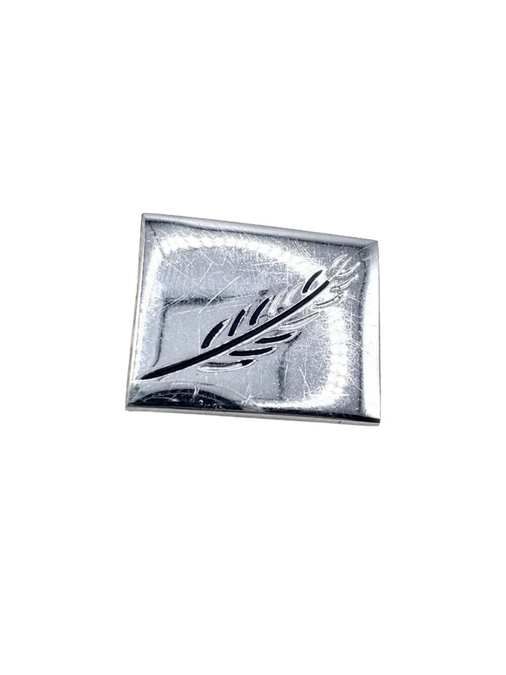 Vintage Swank Feather Cufflinks in Silver Tone